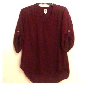 “A” New York Blouse - Maroon